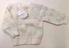 【新品タグ付き】petit main さくらんぼ柄ニットセーター Sサイズ