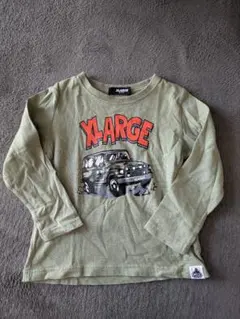 XLARGE 車プリント 長袖カットソー 100 ロンTシャツ