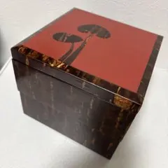 漆芸 漆塗 秋田蕗 フキ 二段 重箱 伝統工芸 漆器