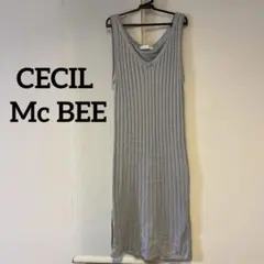 CECIL Mc BEE セシルマクビー ニットワンピース ノースリーブ グレー