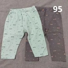 5〜7部丈レギンス 95cm 2色セット