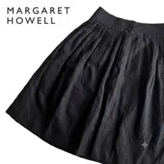 MARGARET HOWELL マーガレットハウエル プリーツスカート ブラックのサムネイル