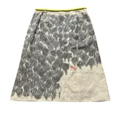 ミナペルホネン forest gate アンゴラ100% スカート[希少] mina perhonen 希少 定価10万 ミナペルホネン zs6673 ombra リネン