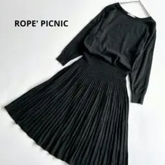 ROPE' PICNIC ロペピクニック　プリーツニットワンピース　ラメ　40