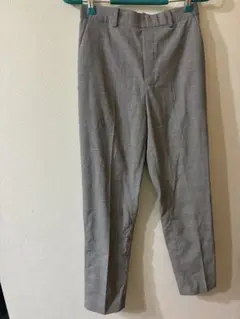 ユニクログレー チェック柄 スリムフィットパンツ