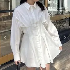 NICE CLAUP シャツワンピース ホワイトのサムネイル