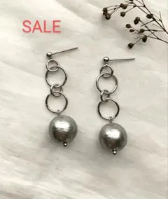 （247）ハンドメイドアクセサリー　シルバーピアス