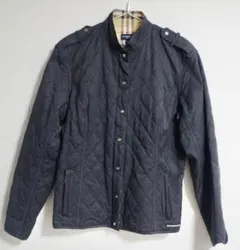 【美品】BURBERRY ネイビー キルティングジャケット M ノバチェック
