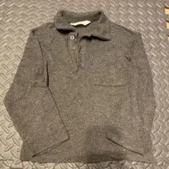H&M グレー ニットポロシャツ 122/128
