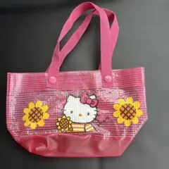平成レトロ ハローキティ トロピカルハイビスカス プールバック ビーチ