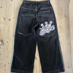 JNCO JEANS クラウン刺繍 バギーデニム 34×32 ブラック - メルカリ