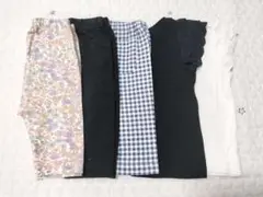 ユニクロ レギンス パンツ 花柄 チェック 無地 西松屋 トップス フリル