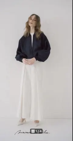 【新品未使用】メゾンドドルチェ　light jacket/white maison de Dolce. 新品 クロシェ ホワイト light jacket/white