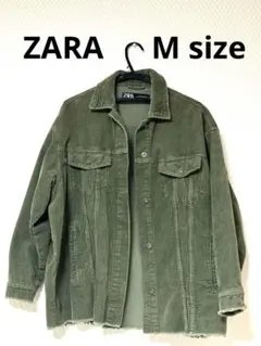ZARA コーデュロイジャケットM アウター　カーキ　カジュアルシャツ