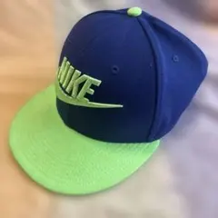 NIKE キャップ　ブルー✖️イエロー　56cm