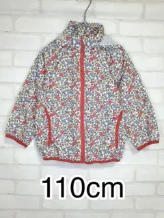9 子供服 キッズ 女の子110cm 花柄フード付きジャケット