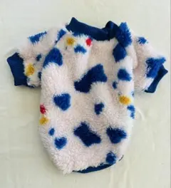 犬服 ペットウェア ボア素材 カラフル柄　Sサイズ