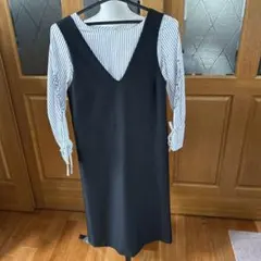 セットアップ ストライプシャツ付き