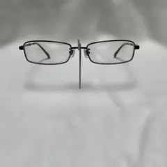 ブラウンメタルフレームの長方形メガネ