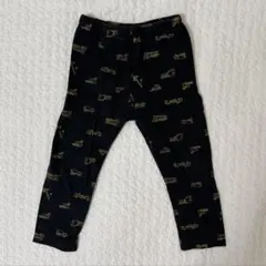 【 同サイズ服出品中 】 西松屋 10分丈 レギンス 車 くるま 黒 90