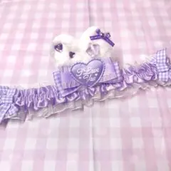 にじまるっと ぬい服 リボン ヘッドドレス 紫 うさ耳 15cm 16cm