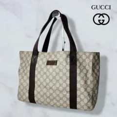 031 美品 GUCCI ハンドバッグ トートバッグ 肩掛け GGスプリーム