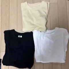 UNIQLOU ユニクロユー　半袖Tシャツ 3枚セット（黒・白・ベージュ）