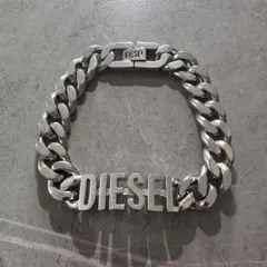 DIESEL オーバルD チェーンブレスレット シルバー 正規品 美品 - メルカリ