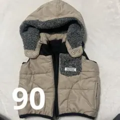 BREEZE フード付きダウンベスト サイズ90