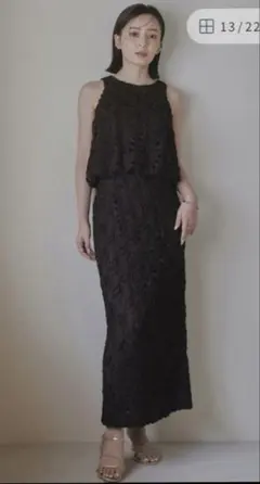 【美品】anuans エンブロイダリーレースタイトスカート S