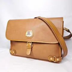 【美品】 LANCEL ランセル ビンテージ レザー ショルダーバッグ ブラウンのサムネイル