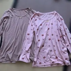 女の子 長袖Tシャツ肌着2枚セット