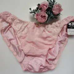 パンツ　レディースショーツ　肌触り良い　L　ピンクショーツ　ラメ入り　トリコットのサムネイル