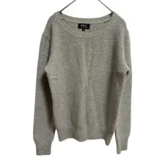 A.P.C. アーペーセー ウール グレー クルーネック ニット XSのサムネイル