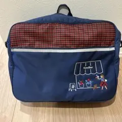 familiar お稽古リュック ネイビー　赤チェック