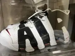 [美品]ナイキ エアモアアップテンポ ゼブラ 26.5