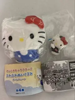 ハローキティちゃん　フアフアぬいぐるみ　ペイントフィギュア　２点セット