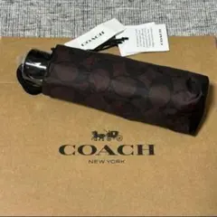 COACH コーチ シグネチャー 折り畳み傘 折りたたみ傘 ブラウン①