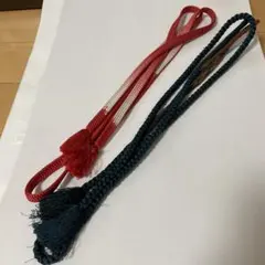 帯締め2種類まとめ売り　紺茶　白サーモンピンク