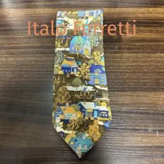 【Italo Ferretti】派手柄 シルクネクタイ