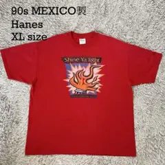 90s メキシコ製 Hanes ヴィンテージ Tシャツ XL レッド ヘインズ