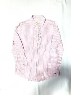HOLLISTER ホリスター　ストライプ　フリルシャツ　M