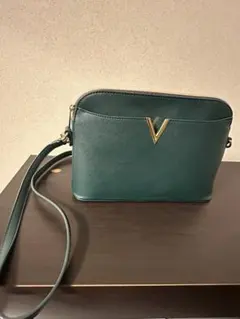 グリーン V字型金具 ショルダーバッグ