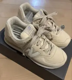New Balance 574 earthコラボ ベージュ スニーカー