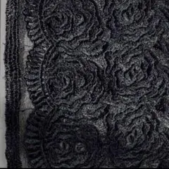 オーガンジーバラ柄レース 50cm〜切売り