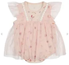 ムージョンジョン　80cm ロンパース　チュール　トロピカル柄