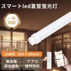 LED 형광 램프 20W 스트레이트 튜브 형광 램프 (리모컨 포함) 3000 LM 스마트 폰 작동