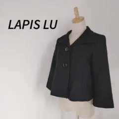 a0611 LAPIS LUCE 黒 カジュアルジャケット 38 かっこいい