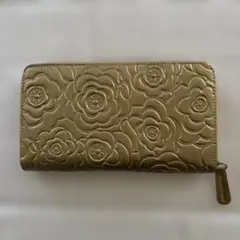 花柄エンボス ゴールド長財布のサムネイル