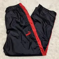 《90s?新品同様y2k人気早い者勝ち》プーマpumaナイロンパンツサイドライン